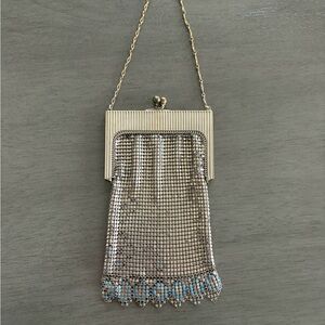 Vintage 1920s ART DECO flapper purse Whiting & Davis enameled mesh handbag purse